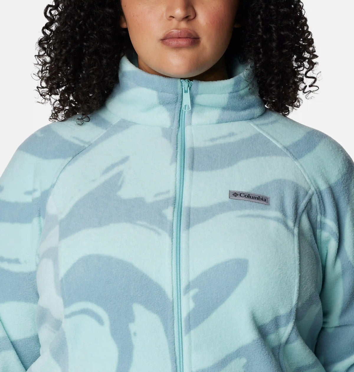 Women's Benton Springs Printed Full Zip Fleece Jacket - Plus Size