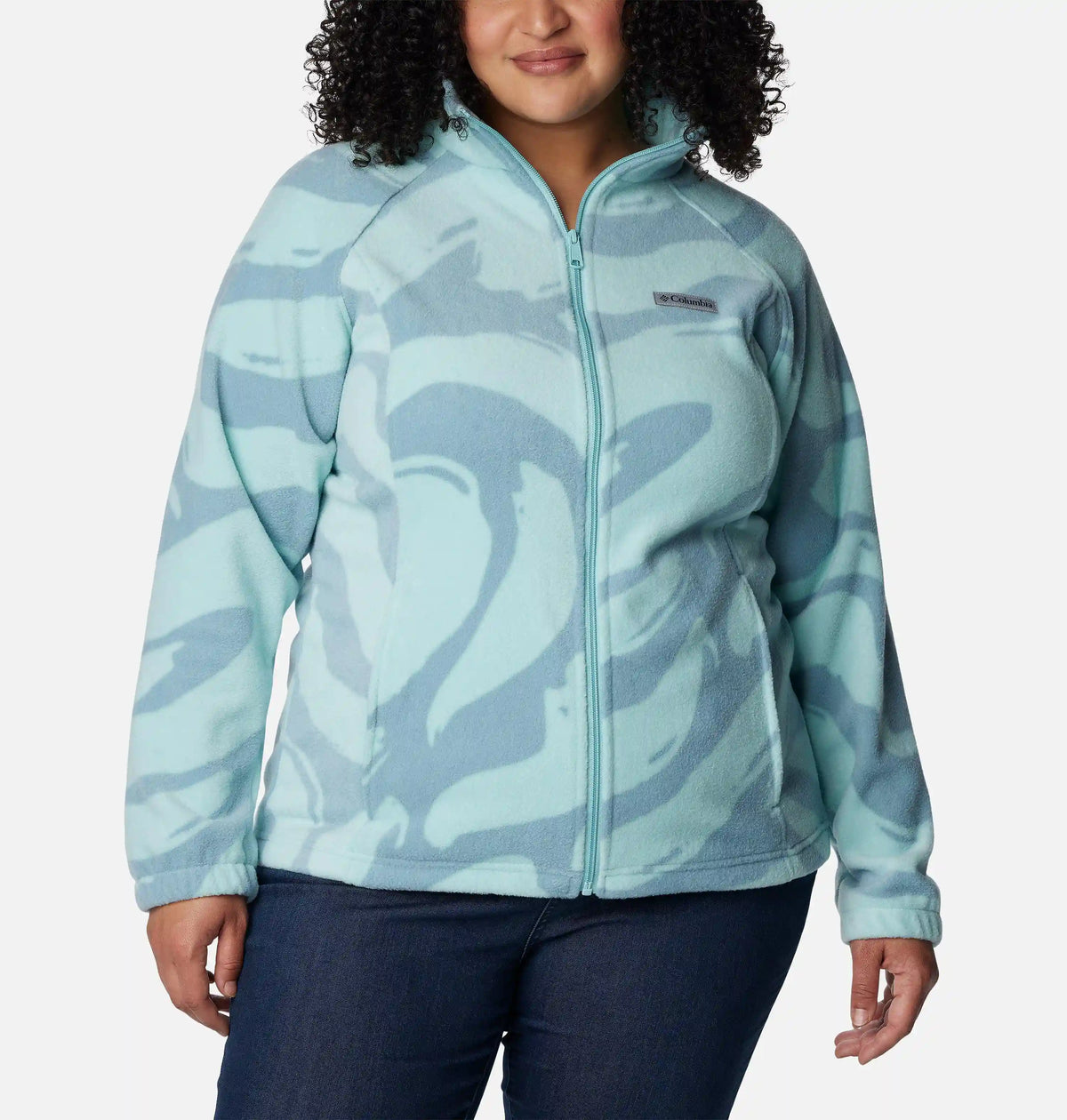 Women's Benton Springs Printed Full Zip Fleece Jacket - Plus Size