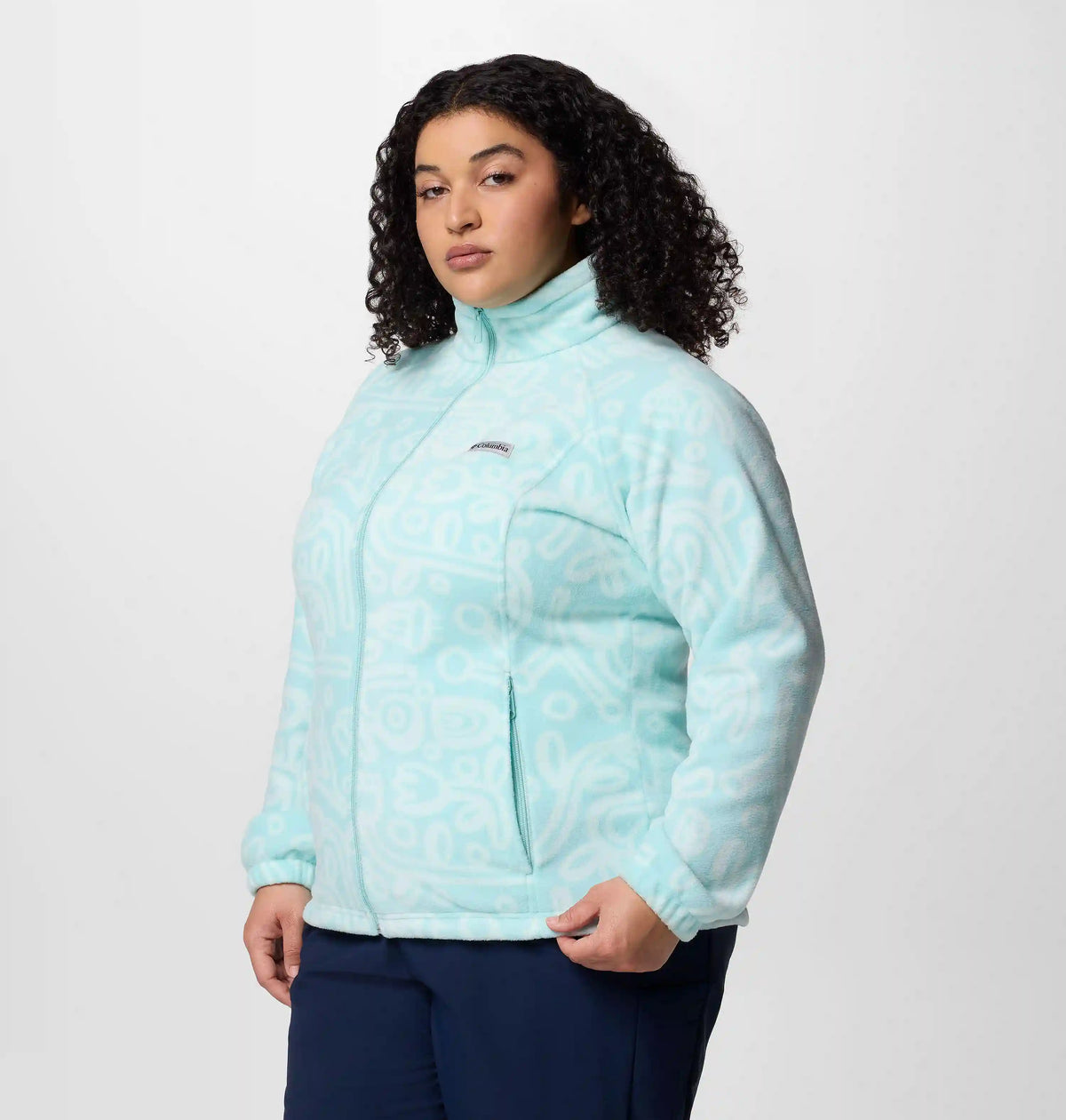 Women's Benton Springs Printed Full Zip Fleece Jacket - Plus Size