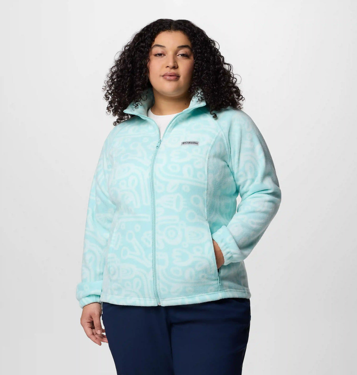 Women's Benton Springs Printed Full Zip Fleece Jacket - Plus Size