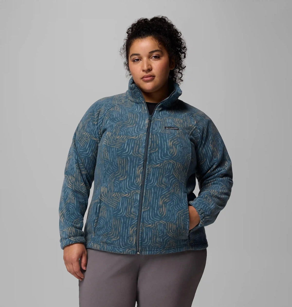 Women's Benton Springs Printed Full Zip Fleece Jacket - Plus Size