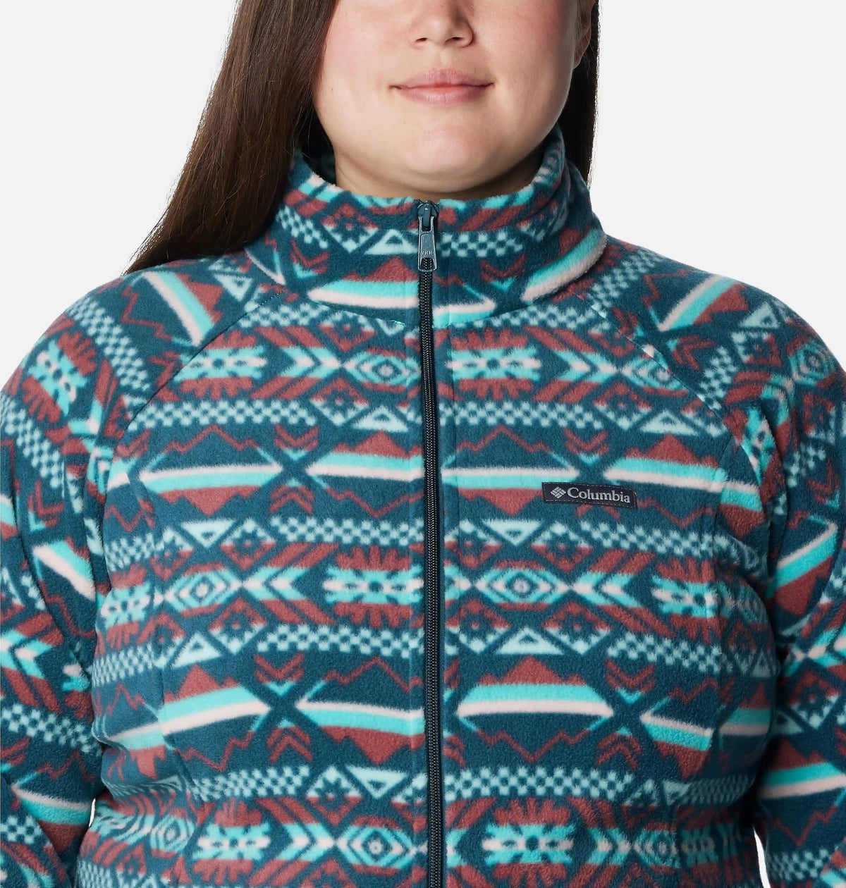 Women's Benton Springs Printed Full Zip Fleece Jacket - Plus Size