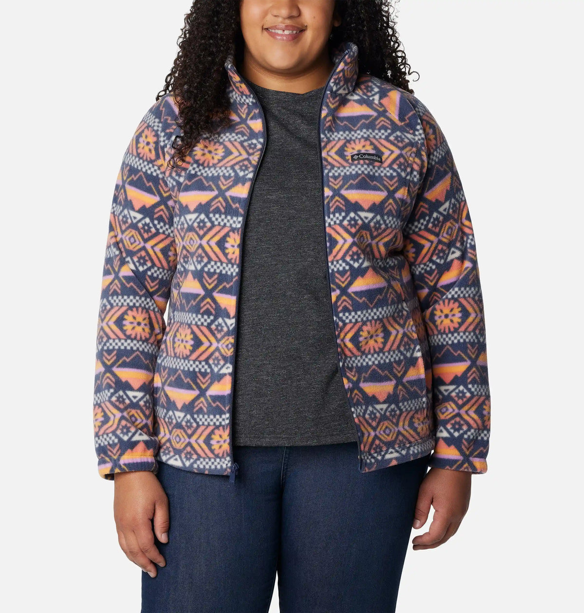 Women's Benton Springs Printed Full Zip Fleece Jacket - Plus Size