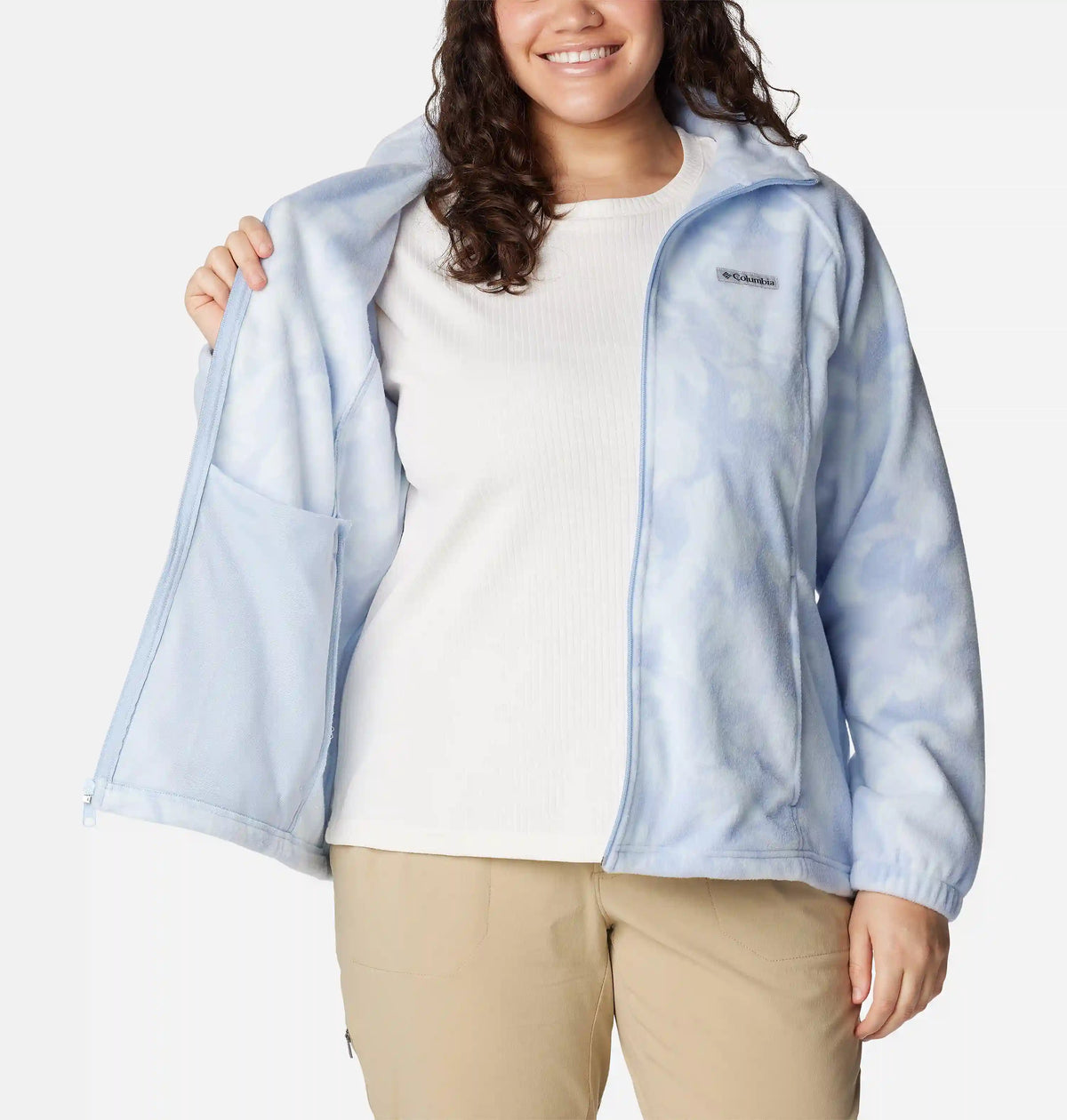 Women's Benton Springs Printed Full Zip Fleece Jacket - Plus Size