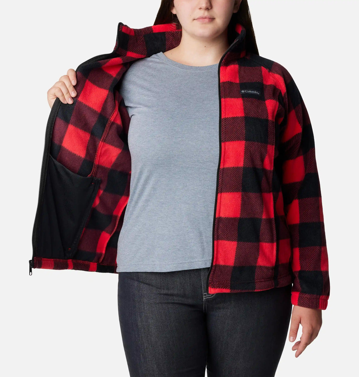 Women's Benton Springs Printed Full Zip Fleece Jacket - Plus Size