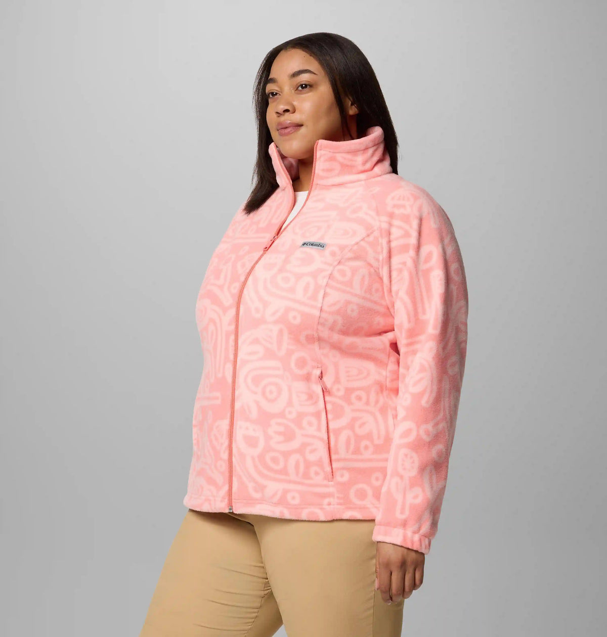 Women's Benton Springs Printed Full Zip Fleece Jacket - Plus Size
