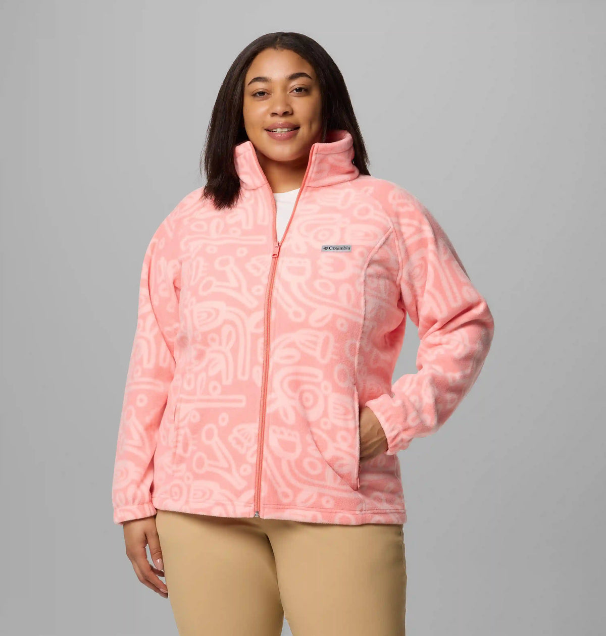 Women's Benton Springs Printed Full Zip Fleece Jacket - Plus Size