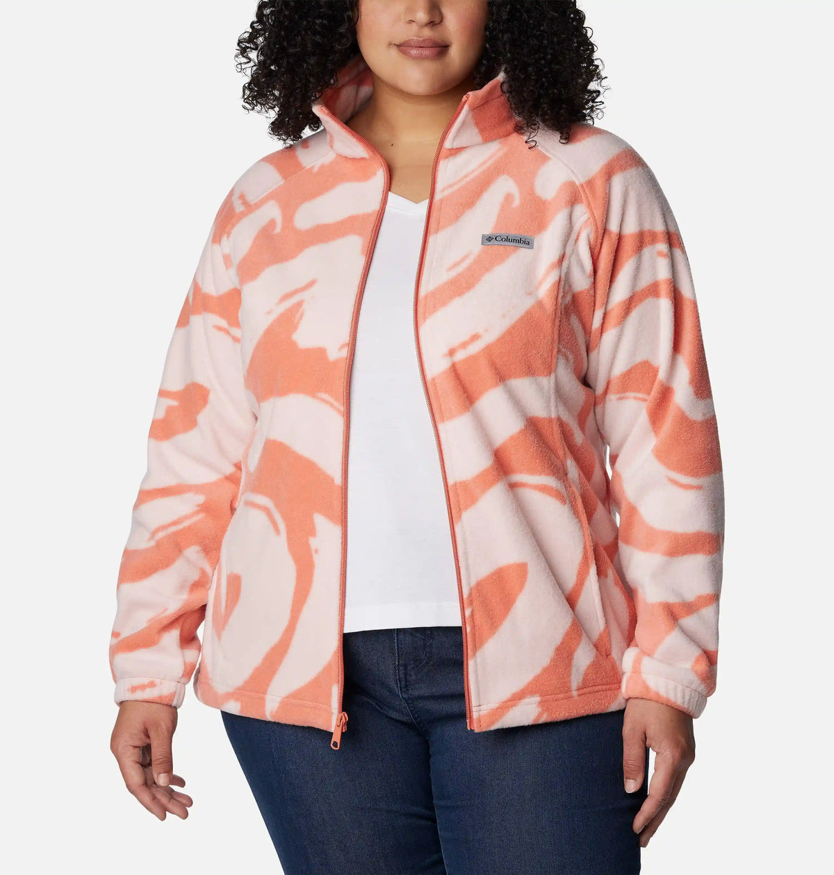 Women's Benton Springs Printed Full Zip Fleece Jacket - Plus Size