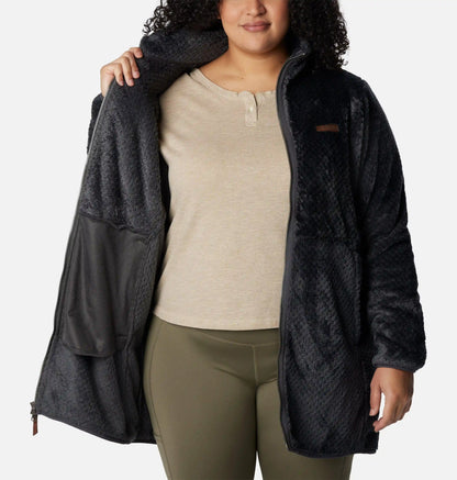 Women's Fire Side Long Full Zip Fleece Jacket - Plus Size