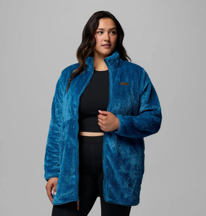 Women's Fire Side Long Full Zip Fleece Jacket - Plus Size