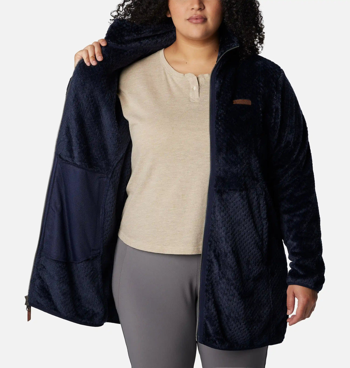 Women's Fire Side Long Full Zip Fleece Jacket - Plus Size