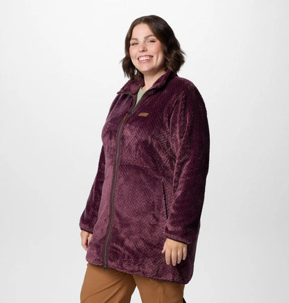 Women's Fire Side Long Full Zip Fleece Jacket - Plus Size