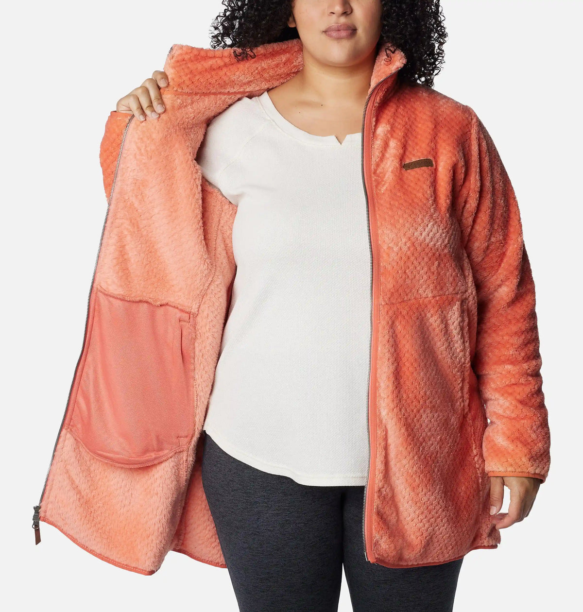 Women's Fire Side Long Full Zip Fleece Jacket - Plus Size