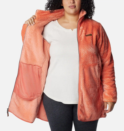 Women's Fire Side Long Full Zip Fleece Jacket - Plus Size