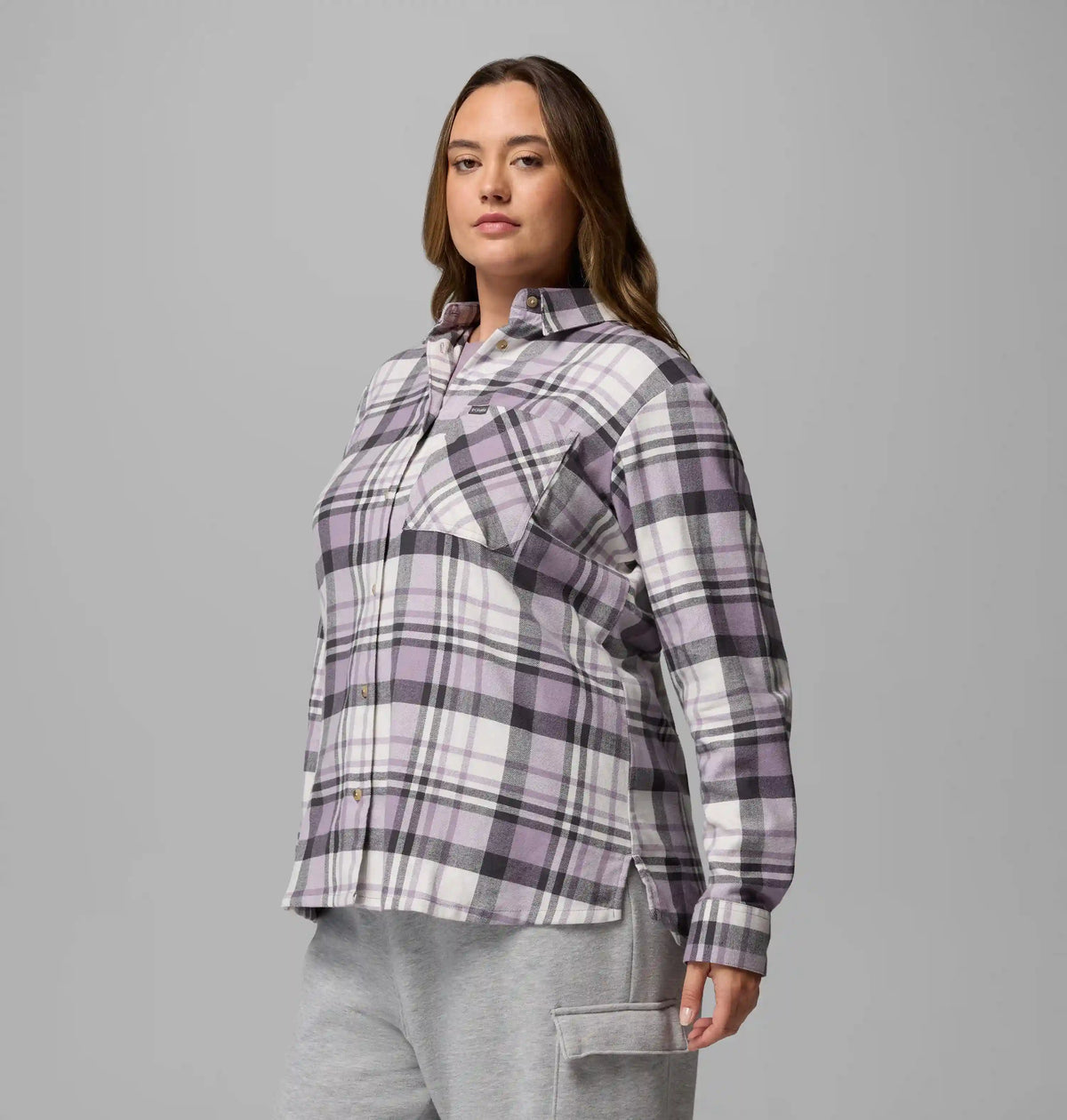 Women's Calico Basin Flannel Long Sleeve Shirt - Plus Size