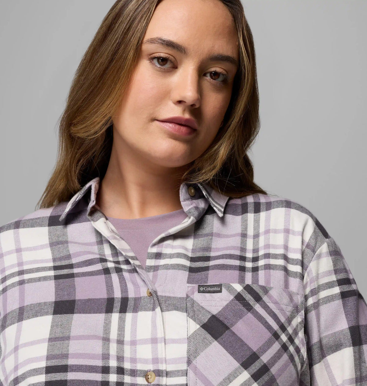 Women's Calico Basin Flannel Long Sleeve Shirt - Plus Size