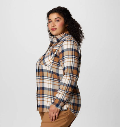 Women's Calico Basin Flannel Long Sleeve Shirt - Plus Size