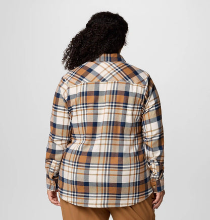 Women's Calico Basin Flannel Long Sleeve Shirt - Plus Size