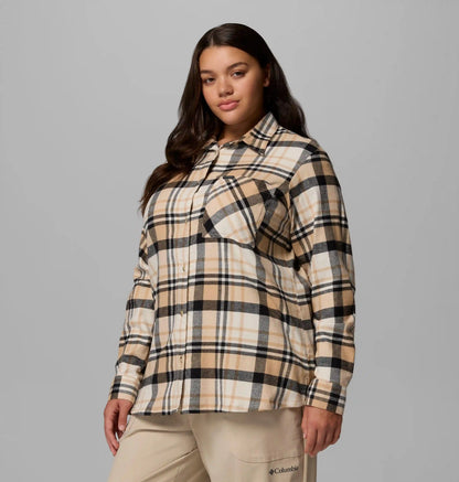 Women's Calico Basin Flannel Long Sleeve Shirt - Plus Size