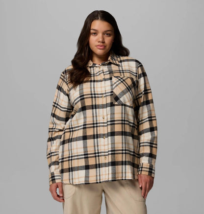 Women's Calico Basin Flannel Long Sleeve Shirt - Plus Size