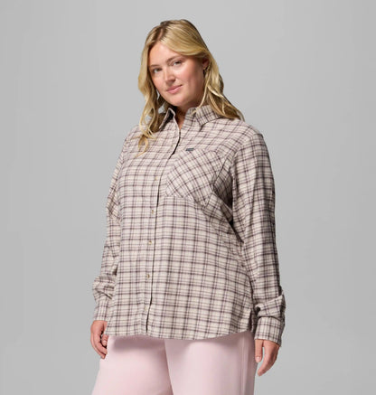 Women's Calico Basin Flannel Long Sleeve Shirt - Plus Size