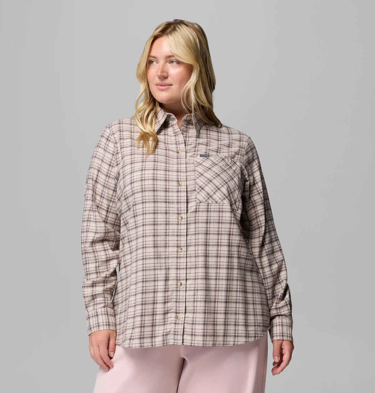 Women's Calico Basin Flannel Long Sleeve Shirt - Plus Size