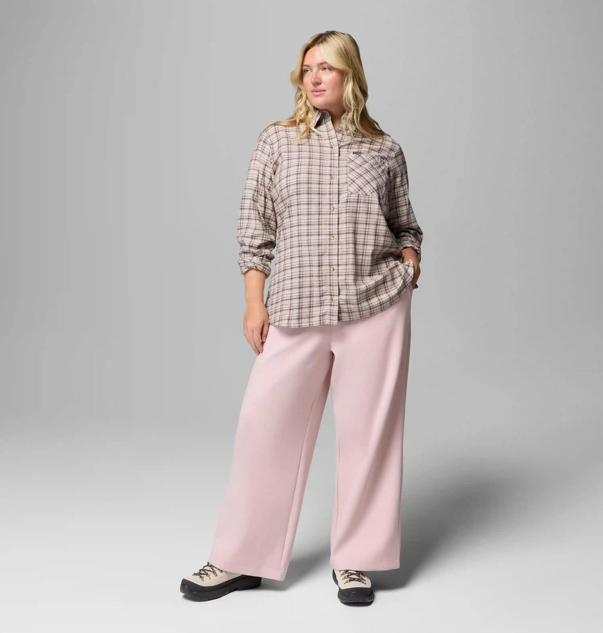 Women's Calico Basin Flannel Long Sleeve Shirt - Plus Size