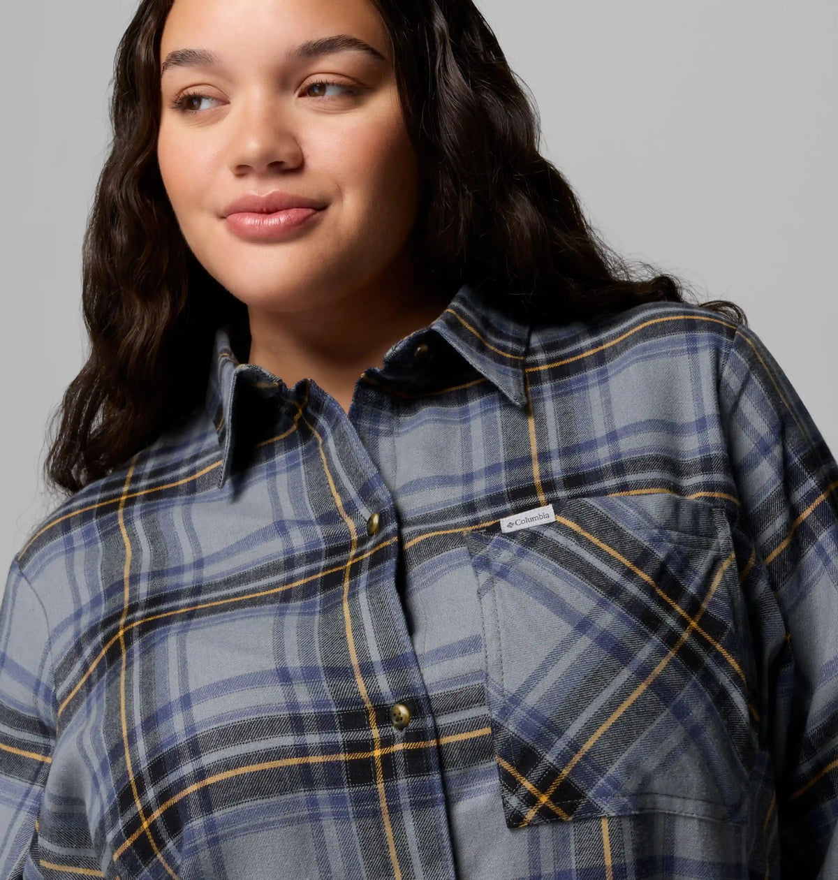 Women's Calico Basin Flannel Long Sleeve Shirt - Plus Size