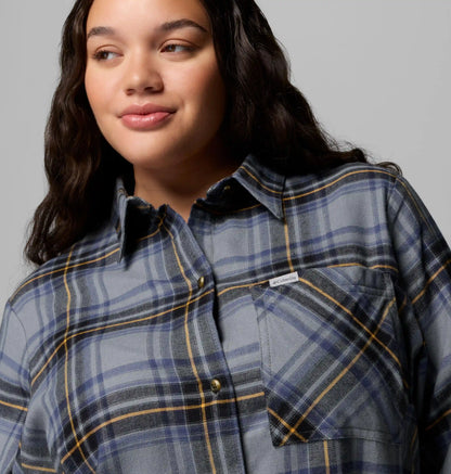 Women's Calico Basin Flannel Long Sleeve Shirt - Plus Size