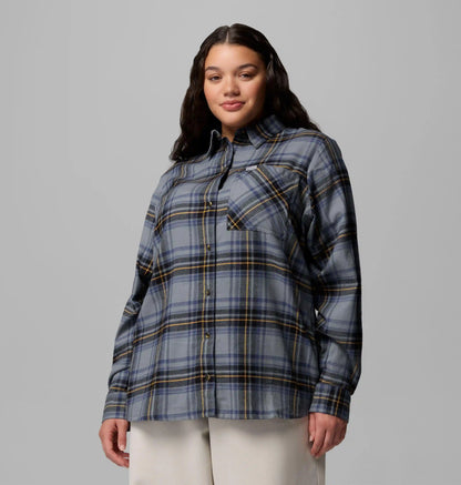 Women's Calico Basin Flannel Long Sleeve Shirt - Plus Size