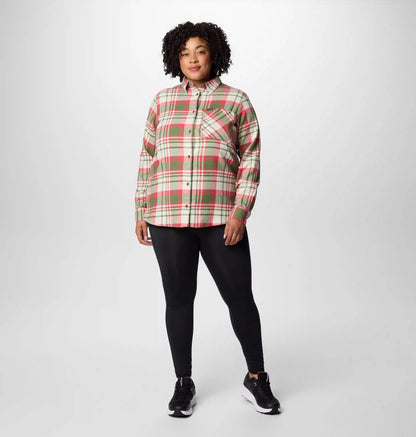 Women's Calico Basin Flannel Long Sleeve Shirt - Plus Size