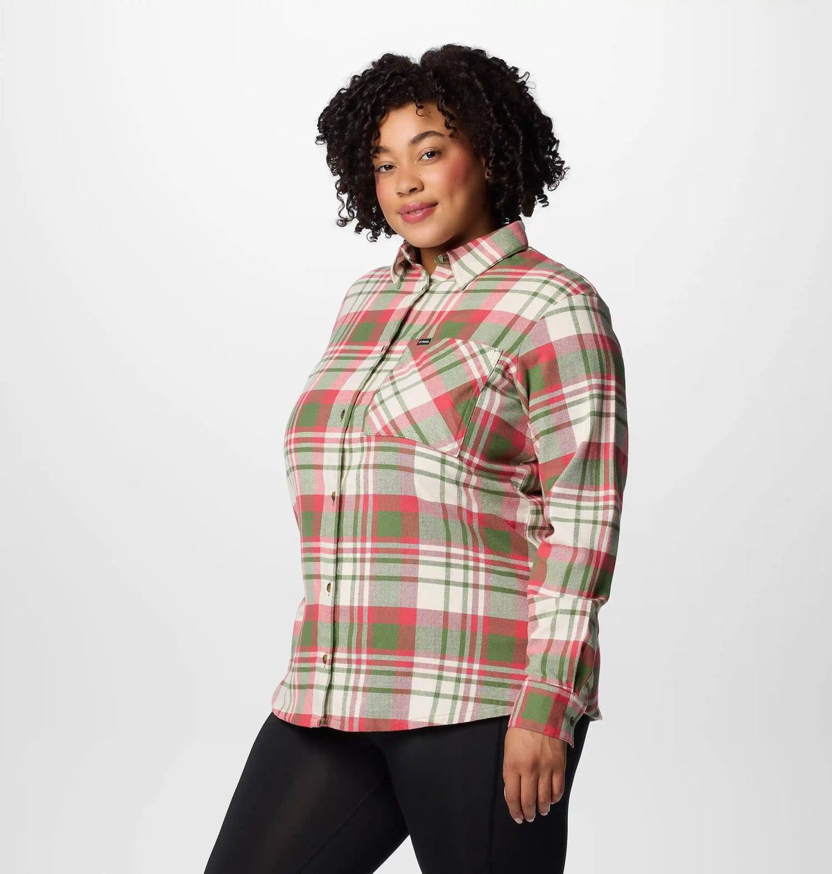 Women's Calico Basin Flannel Long Sleeve Shirt - Plus Size