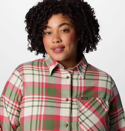 Women's Calico Basin Flannel Long Sleeve Shirt - Plus Size