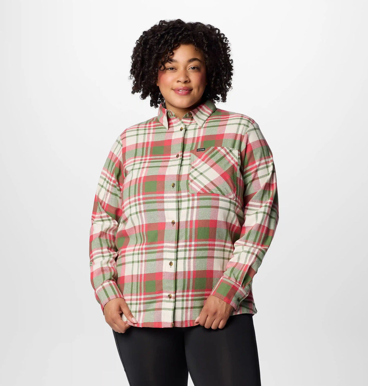 Women's Calico Basin Flannel Long Sleeve Shirt - Plus Size