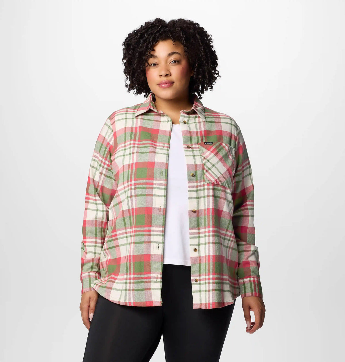 Women's Calico Basin Flannel Long Sleeve Shirt - Plus Size