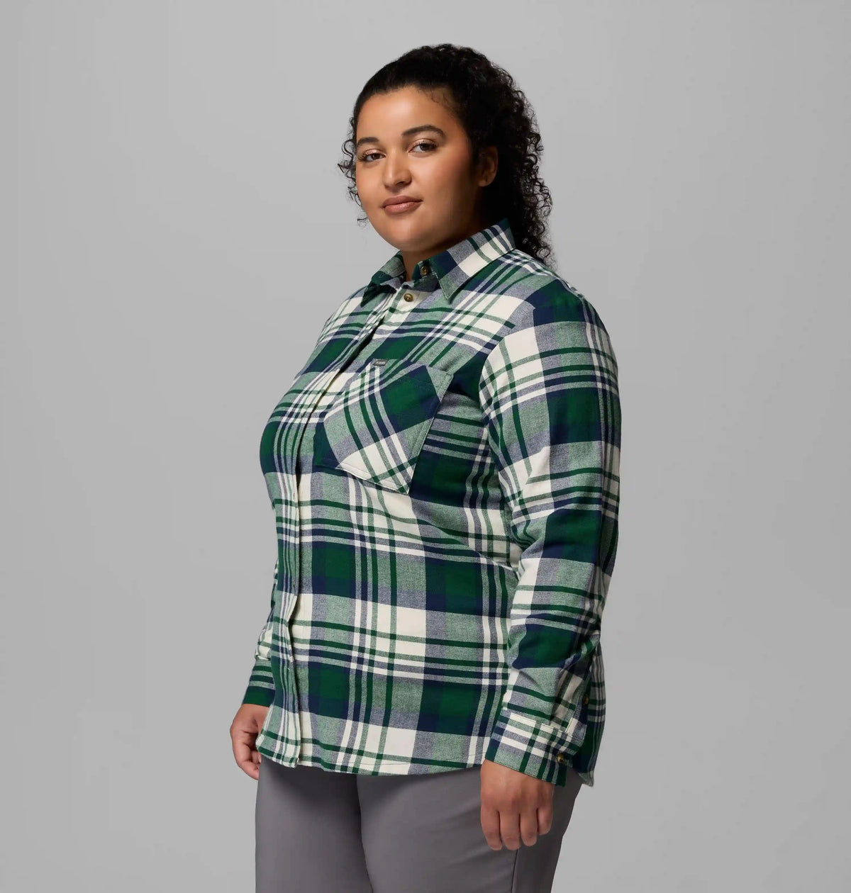 Women's Calico Basin Flannel Long Sleeve Shirt - Plus Size