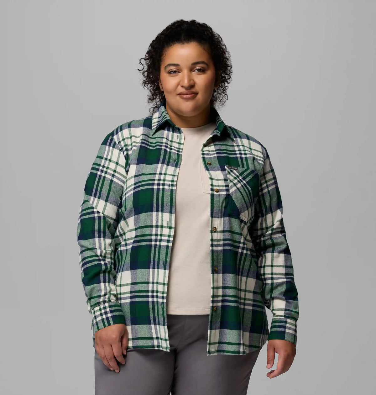 Women's Calico Basin Flannel Long Sleeve Shirt - Plus Size