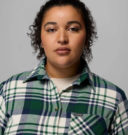Women's Calico Basin Flannel Long Sleeve Shirt - Plus Size