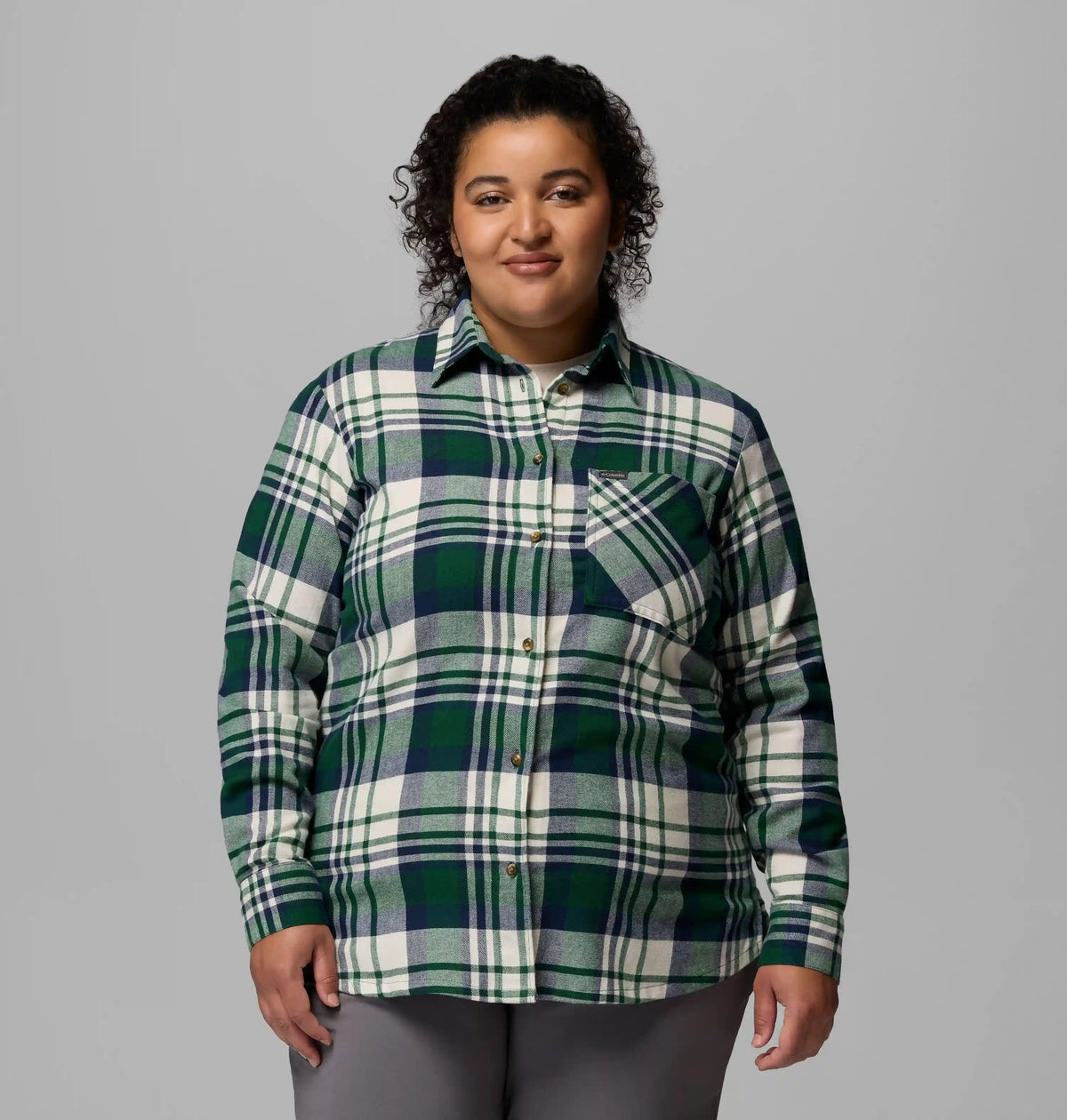 Women's Calico Basin Flannel Long Sleeve Shirt - Plus Size
