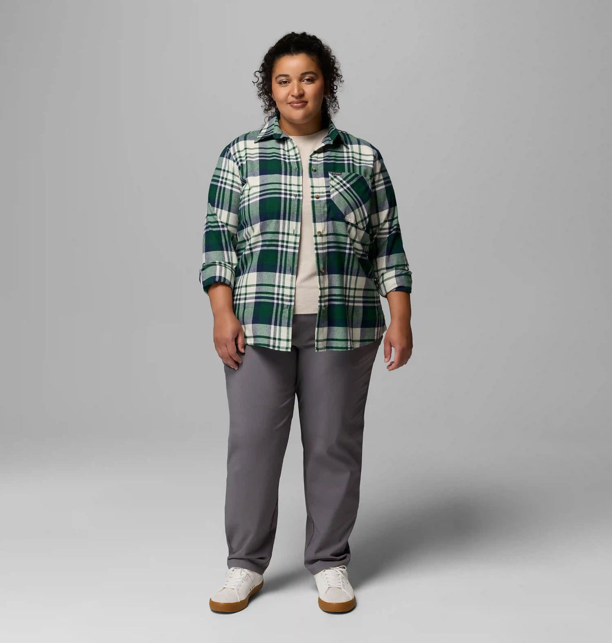 Women's Calico Basin Flannel Long Sleeve Shirt - Plus Size