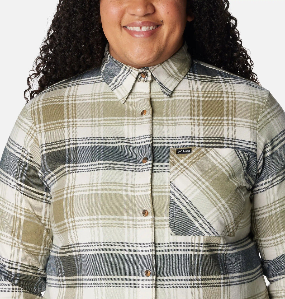 Women's Calico Basin Flannel Long Sleeve Shirt - Plus Size