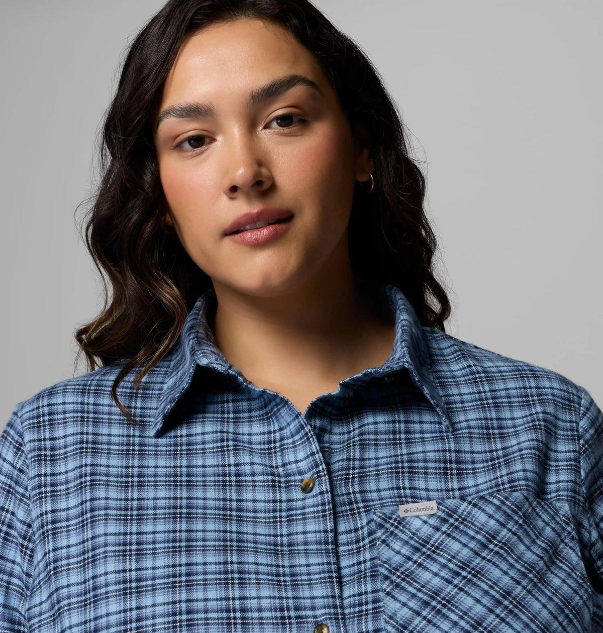 Women's Calico Basin Flannel Long Sleeve Shirt - Plus Size