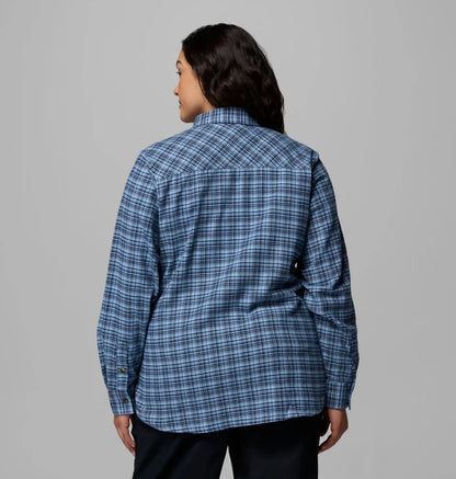 Women's Calico Basin Flannel Long Sleeve Shirt - Plus Size