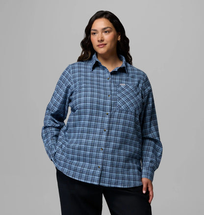 Women's Calico Basin Flannel Long Sleeve Shirt - Plus Size
