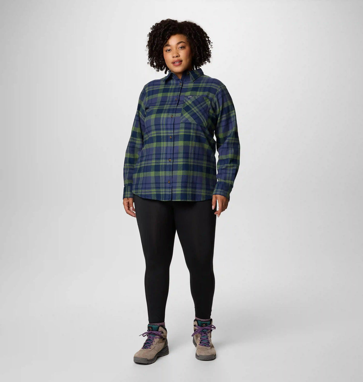 Women's Calico Basin Flannel Long Sleeve Shirt - Plus Size