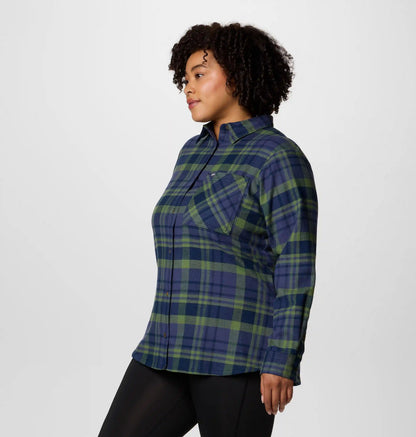 Women's Calico Basin Flannel Long Sleeve Shirt - Plus Size