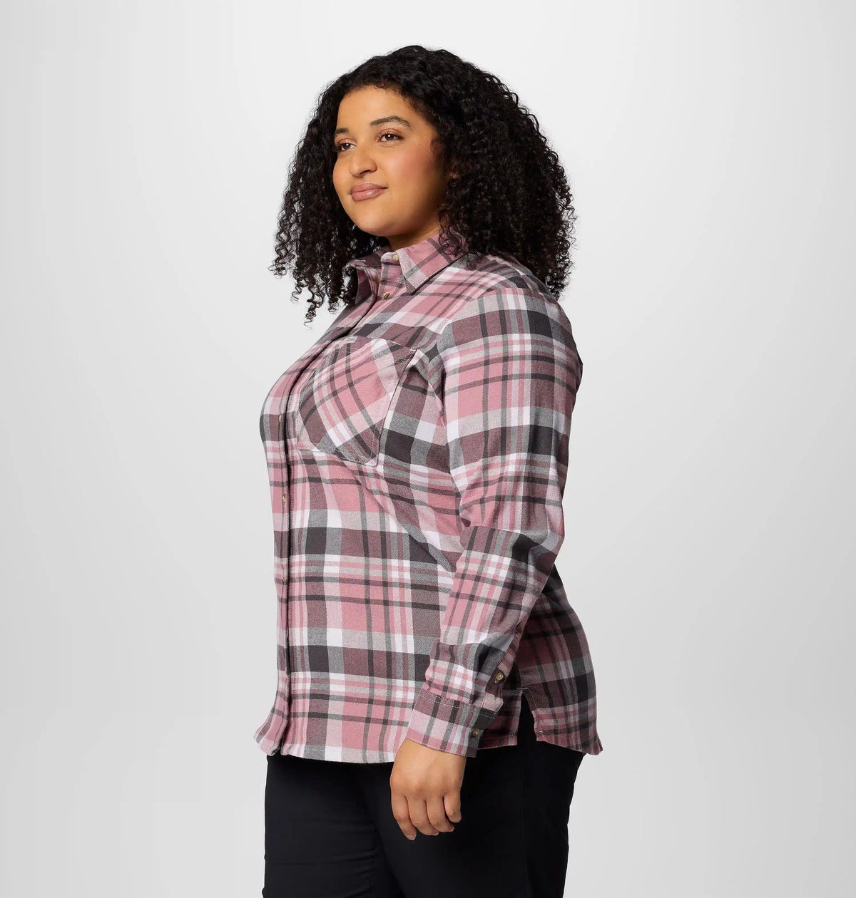 Women's Calico Basin Flannel Long Sleeve Shirt - Plus Size