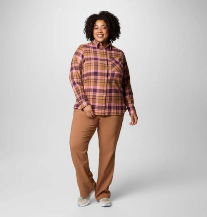 Women's Calico Basin Flannel Long Sleeve Shirt - Plus Size