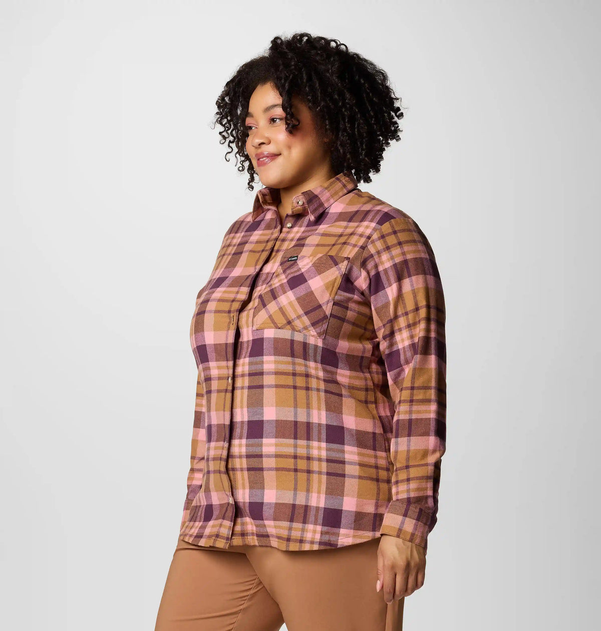 Women's Calico Basin Flannel Long Sleeve Shirt - Plus Size