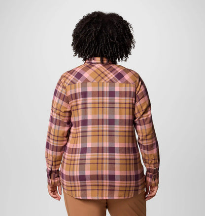 Women's Calico Basin Flannel Long Sleeve Shirt - Plus Size